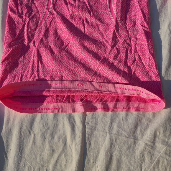 Lululemon Swiftly Tech Long Sleeve Crew - Heathered Jewelled Magenta - Size 8 - Picture 3 of 15